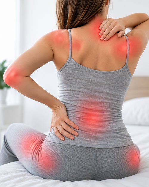 Persona con dolor crónico y fibromialgia